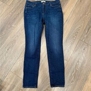 LOFT Classic Blue Women's Jeans curvy skinny dark denim sz 10